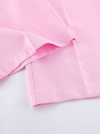 Sleeveless Blazer Set For Women Business Casual - Pink Chic Double Breasted Tailored Cut - 2026 Summer Work Outfit