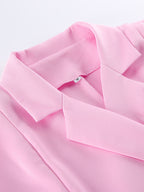 Sleeveless Blazer Set For Women Business Casual - Pink Chic Double Breasted Tailored Cut - 2026 Summer Work Outfit
