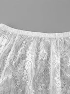 Strapless Top & Lace Maxi Skirt Women's Two Piece Set - Elegant Slim Fit Floral Lace - Summer Party Club Night Wear 2026