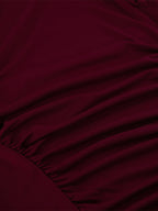 Ruched Side Women Long Sleeve Top - Chic Flare Bell Cuff Slim Fit - Baddie Aesthetic Spring Streetwear 2026