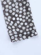 Polka Dot Mesh Women Maxi Dress - Retro Square Neck Long Sleeve Bodycon - French Chic Spring Vacation 2026