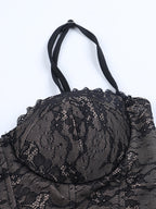 Black Lace Corset Women Mini Dress - Sexy Backless Lace Up Bodycon - Coquette Aesthetic Summer Party Night Club Wear 2026