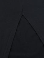 High Slit Mesh Sleeve Women Maxi Dress - Sexy Open Back Slim Black Bodycon - Goth Core Party Night Outfit 2026