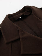 Double Breasted Women's Short Jacket - Chic Belted Cropped Fit - Quiet Luxury Spring Casual Streetwear 2026