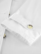 Cotton Blend Women's Trench Jacket - Minimalist Double Breasted Wide Sleeve Oversized Fit - Spring Casual Streetwear 2026