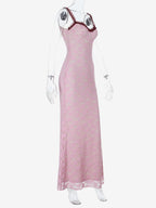 Floral Lace Women's Maxi Dress - Coquette Aesthetic Cami Slip - French Romantic Summer Party Long Gown 2026