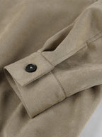 Faux Suede Women's Bomber - Retro Zip Up Elastic Hem Relaxed Fit - Spring Casual Daily Wear 2026