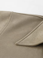 Faux Suede Women's Bomber - Retro Zip Up Elastic Hem Relaxed Fit - Spring Casual Daily Wear 2026
