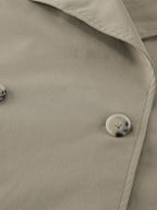 Khaki Belted Waist Women's Short Trench Coat - Chic Double Breasted Jacket - Old Money Spring Outfits 2026