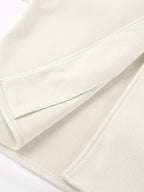 Stand Collar Women's Short Coat - Cream Oversized Fit Jacket - Minimalist Spring Street Casual Outfits 2026