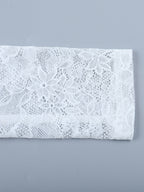 Sexy Sheer Lace Women's Crop Top - Deep V-Neck Long Sleeve Slim Fit - Coquette Style Night Out Clubwear 2026