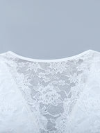 Sexy Sheer Lace Women's Crop Top - Deep V-Neck Long Sleeve Slim Fit - Coquette Style Night Out Clubwear 2026
