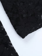 Sheer Lace Women's Lace Shirt - Gothic V-Neck Button Up Slim Shirt Cardigan - Spring Night Out Top 2026
