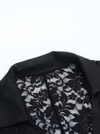 Sheer Lace Women's Lace Shirt - Gothic V-Neck Button Up Slim Shirt Cardigan - Spring Night Out Top 2026