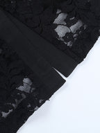 Sheer Lace Women's Lace Shirt - Gothic V-Neck Button Up Slim Shirt Cardigan - Spring Night Out Top 2026