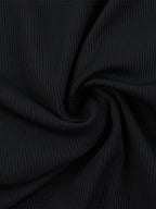 Deep V Neck Women's Lace Trim Top - Black Sexy Slim Fit Blouse - Gothic Style Spring Clubwear 2026
