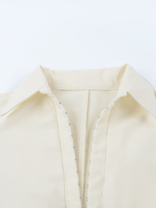 Elegant Women's Slim Peplum Shirt - Vintage Tie Waist Bell Sleeve Blouse - Y2K Chic Spring Date Night Top 2026