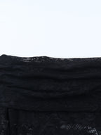 Off Shoulder Lace Patchwork Maxi Dress For Women - Black Gothic Sheer Sleeve Bodycon Gown - Spring Gala Party Outfits 2026