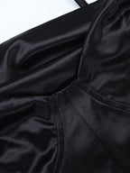 Spaghetti Strap Corset Maxi Dress For Women - Black Elegant Bodycon Gown - Spring Evening Wedding Guest 2026