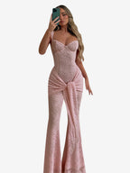 Pink Fairycore Lace Jumpsuit For Women - Tie Front Flare Leg Romper - Summer Romantic Date Night Party Wear 2026