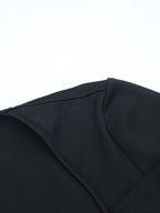 Ruffle V Neck Maxi Dress For Women - Black Elegant Backless Cut Out Bodycon Long Dress - Spring Evening Gown 2026