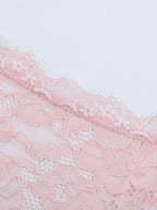 Pink Corset Style Lace Top For Women - Elegant Long Sleeve Sweetheart Bustier Blouse - Spring Night Out Clubwear 2026