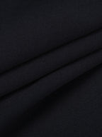 Tie Front Cutout Shirt Dress For Women - Black Long Sleeve Ruffle Hem Mini Dress - Spring Streetwear 2026