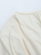 Cowl Neck Ruched Mini Dress For Women- Cream Sexy Long Sleeve Fringe Bodycon - Spring Cocktail Party 2026