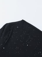 Glitter One Shoulder Maxi Dress For Women - Black Sparkly High Slit Slim Fit Gown - Spring Gala Prom Party Outfits 2026