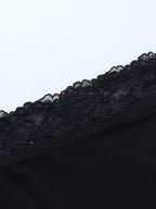 Off Shoulder Lace Trim Crop Top For Women - Long Sleeve Slim Fit Y2K Blouse - Spring Streetwear 2026