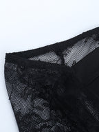Off Shoulder Lace Corset Blouse For Women - Black Sheer Mesh Long Sleeve Bustier Top - Spring Night Out Clubwear 2026