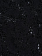 Lace Cutout Corset Style Blouse For Women - Black Sexy Long Sleeve Bustier Top - Spring Clubwear Party 2026