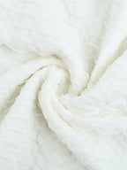 Textured Mini Dress For Women - Cream White Coquette Aesthetic Ruffle Cuff Bodycon- Summer Beach Date Night 2026