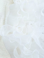 Textured Mini Dress For Women - Cream White Coquette Aesthetic Ruffle Cuff Bodycon- Summer Beach Date Night 2026