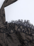 Floral Lace Corset Top For Women - Black Gothic Aesthetic Bustier - Summer Night Out Clubwear 2026