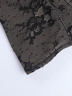 Floral Lace Corset Top For Women - Black Gothic Aesthetic Bustier - Summer Night Out Clubwear 2026