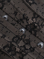 Floral Lace Corset Top For Women - Black Gothic Aesthetic Bustier - Summer Night Out Clubwear 2026