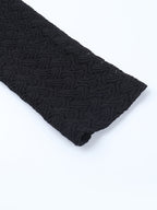 V-Neck Bodycon Long Dress For Women - Black Sexy Ruffle Cut Out - Spring Party Wedding Guest Wear 2026