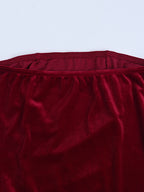 Ruched Velvet Bodycon Mini Dress For Women-Red Strapless Draped Side Sash -Spring Summer Cocktail Party Wear 2026