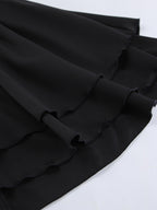 Military Blazer Skirt Set For Women Chic Two Piece Outfit - Black Vintage Stand Collar Slim Fit - Spring Party Wear 2026