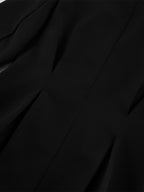Hourglass Blazer Set For Women - Black Old Money Peplum Suit With Mini Skirt - 2026 Spring Work Event Outfit