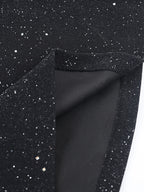 Glitter Off Shoulder Maxi Dress For Women - Sparkly Mesh Long Sleeve Mermaid Gown - Spring Gala Evening Party Outfits 2026