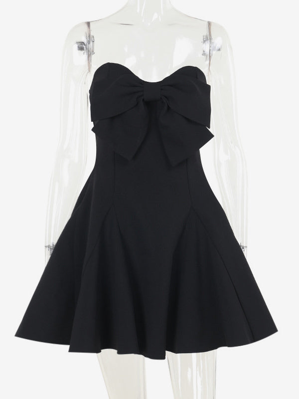 Coquette Bow Dress For Women - Strapless Sweetheart A Line Mini Dress - Summer Birthday Party 2026
