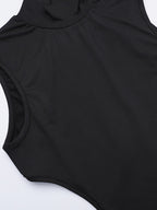Backless Maxi Dress For Women - Butterfly Detail Mock Neck Black Bodycon Long Dress - Summer Night Out Clubwear 2026