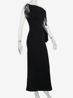 Off Shoulder Maxi Dress For Women - Minimalist Elegant Bodycon Long Dress- Summer Formal Evening Gala 2026