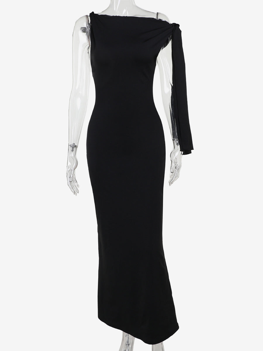 Off Shoulder Maxi Dress For Women - Minimalist Elegant Bodycon Long Dress- Summer Formal Evening Gala 2026