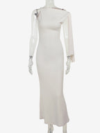 Off Shoulder Maxi Dress For Women - Minimalist Elegant Bodycon Long Dress- Summer Formal Evening Gala 2026