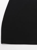 Cut Out Mini Dress For Women - Black Elegant Long Sleeve Gold Button Bodycon - Spring Night Out Club Party 2026
