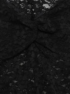Sheer Lace Cut Out Bodycon Dress For Women - Black Gothic Chic Ruched Mini Sheath Dress - Summer Night Out Party 2026
