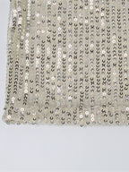 Sparkly Sequin Maxi Slip Dress For Women - Glam Spaghetti Strap Bodycon - Spring Night Out Club Party 2026